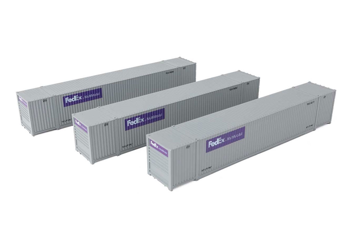 53' Corrugated Container (3-Pack): FedEx | Walthers